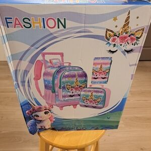 Unicorn Glitter Backpack Set